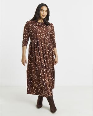 Simply Be Waist Detail Dress - Red
