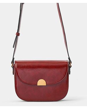 Accessorize Patent Crossbody Bag - Red