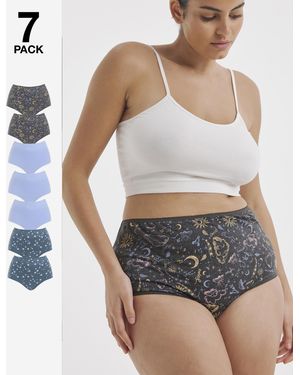 Pretty Secrets 7 Pack Full Fit Brief - Grey