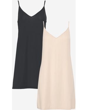 Simply Be 2 Pack Full Slips - Natural