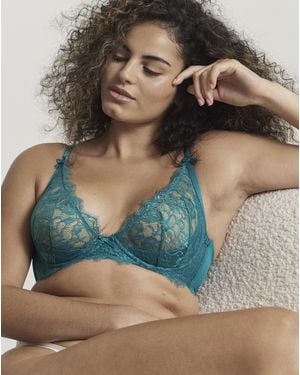 Figleaves Pulse Underwired Plunge Bra - Blue