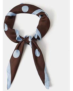 Accessorize Polka Dot Square Satin Scarf - Black