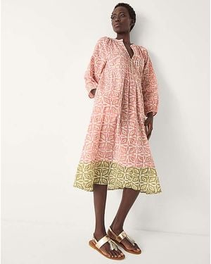 Monsoon Elma Print Midi Tunic Dress - Pink