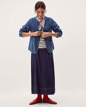 Monsoon Lauren Knot Denim Jacket - Blue