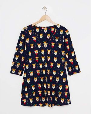 Joe Browns Christmas Corgi Tunic - Blue