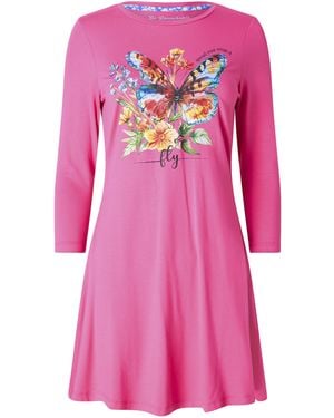 Joe Browns Jb Beautiful Butterfly Graphic Tunic Top - Pink