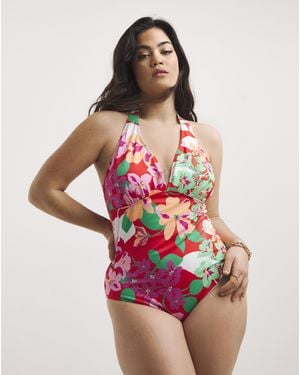 JD Williams Value Halterneck Swimsuit - Red