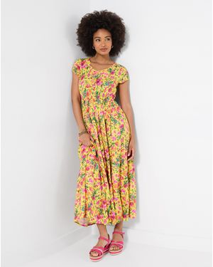 Joe Browns Camilla Printed Maxi Dress - Metallic