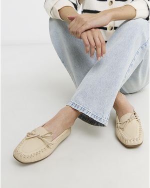 Heavenly Soles Whipstitch Puckered Loafers Ex Wide - Grey