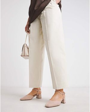 JD Williams Two Part Heeled Shoes Ex Wide - Natural