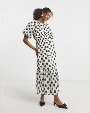 Joanna Hope Puff Sleeve Dress - White