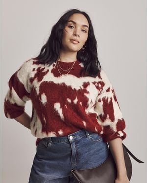 Julipa Brushed Knitted Jumper - Red