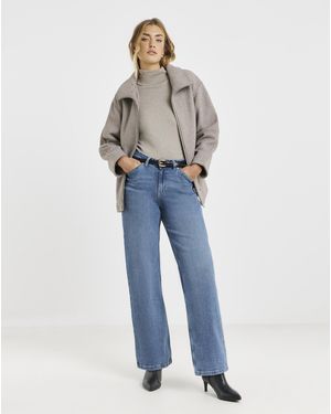 Simply Be Sbe 99 1 Slouchy Wide Jean - Blue