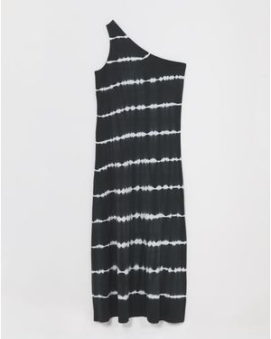 Simply Be Tie Dye Cotton Jersey One Shoulder Maxi - Multicolour