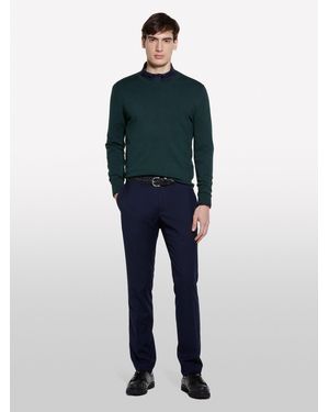 Sisley Maglia Verde Scuro Regular Fit - Blu