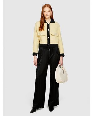 Sisley Giacca Bouclè Con Contrasto - Giallo
