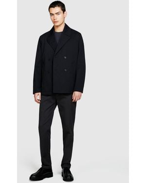 Sisley Zweireihige Peacoat-jacke - Blau