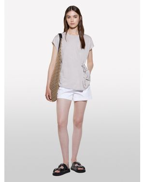 Sisley T-Shirt With Laces - White