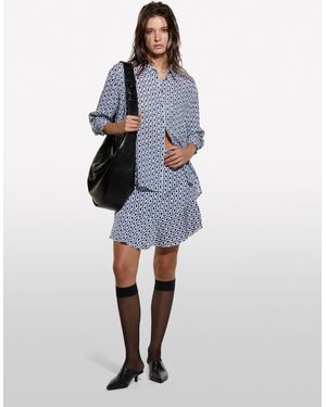 Sisley Minigonna Blu Stampata