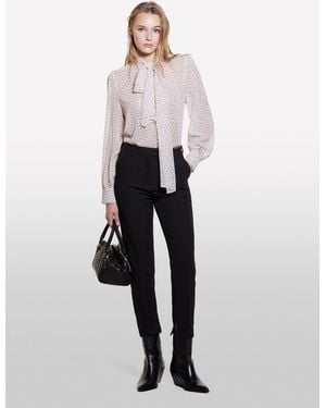 Sisley Polka Dot Chiffon Blouse, , Creamy - White