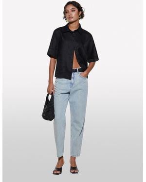 Sisley Leichte Mom-Fit-Jeans Im Style 68, Frau, Größe - Blau