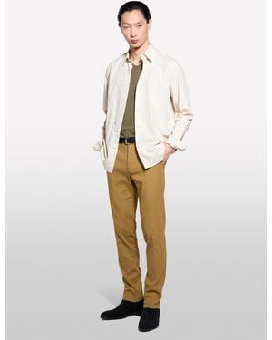 Sisley Chino Slim Fit Cammello - Bianco