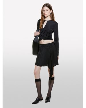 Sisley Minigonna Nera Con Volant - Nero