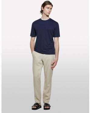 Sisley T-shirt Blu Scuro Con Contrasto