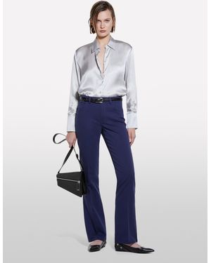 Sisley Pantaloni Flare Fit Blu Scuro