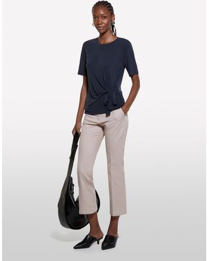 Sisley Hellrosa Hose Slim Fit - Blau