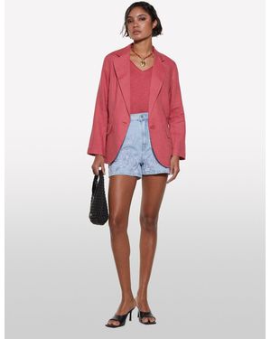 Sisley T-shirt Fard Con Scollo A V - Rosso