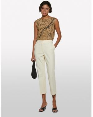 Sisley Sandfarbene Flare-Fit-Hose, Frau, Größe - Weiß