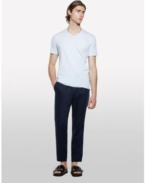 Sisley T-shirt Slim Fit Azzurro Chiaro - Bianco