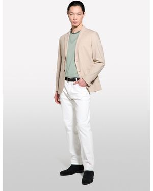 Sisley Blazer Beige Slim Comfort Fit - Bianco