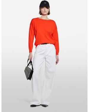 Sisley Boat Neck Jumper - White