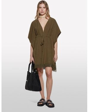 Sisley Cropped Kaftan - Natural