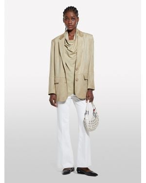 Sisley Drapiertes Top - Weiß