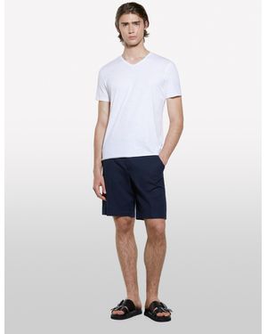 Sisley Bermuda Regular Fit Blu Scuro - Bianco