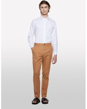 Sisley Camicia In Misto Lino Bianca - Bianco