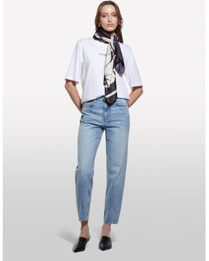 Sisley Jeans Style 68 Mom Fit Chiaro - Blu