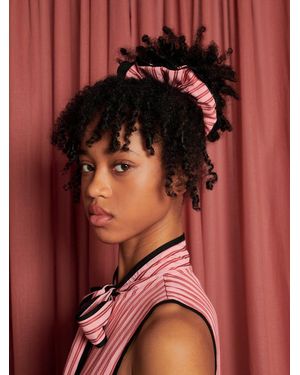 Sister Jane Sweethearts Stripe Scrunchie - Brown