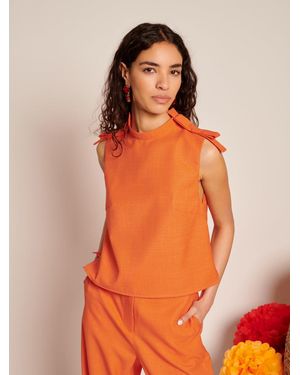 Sister Jane Neroli Bow Crop Top - Orange