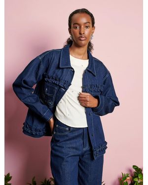 Sister Jane Dream Rosie Denim Embroidery Jacket - Blue