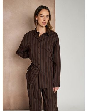 Sister Jane Ghospell Ximena Striped Shirt - Brown