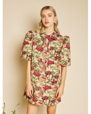 Sister Jane Petunia Tapestry Mini Dress - Natural