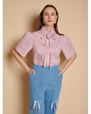 Sister Jane Marta Stripe Boxy Shirt - Pink