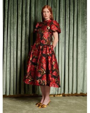 Sister Jane Dream Illusions Jacquard Midi Dress - Green