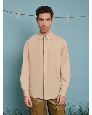 Sister Jane Penny Bow Embellished Shirt - Blue