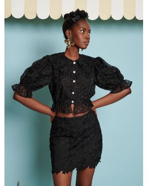 Sister Jane Dream Peach Flower Blouse - Green
