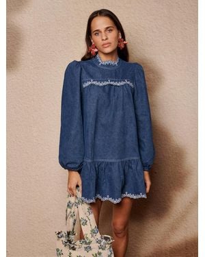 Sister Jane Haze Denim Mini Dress - Blue